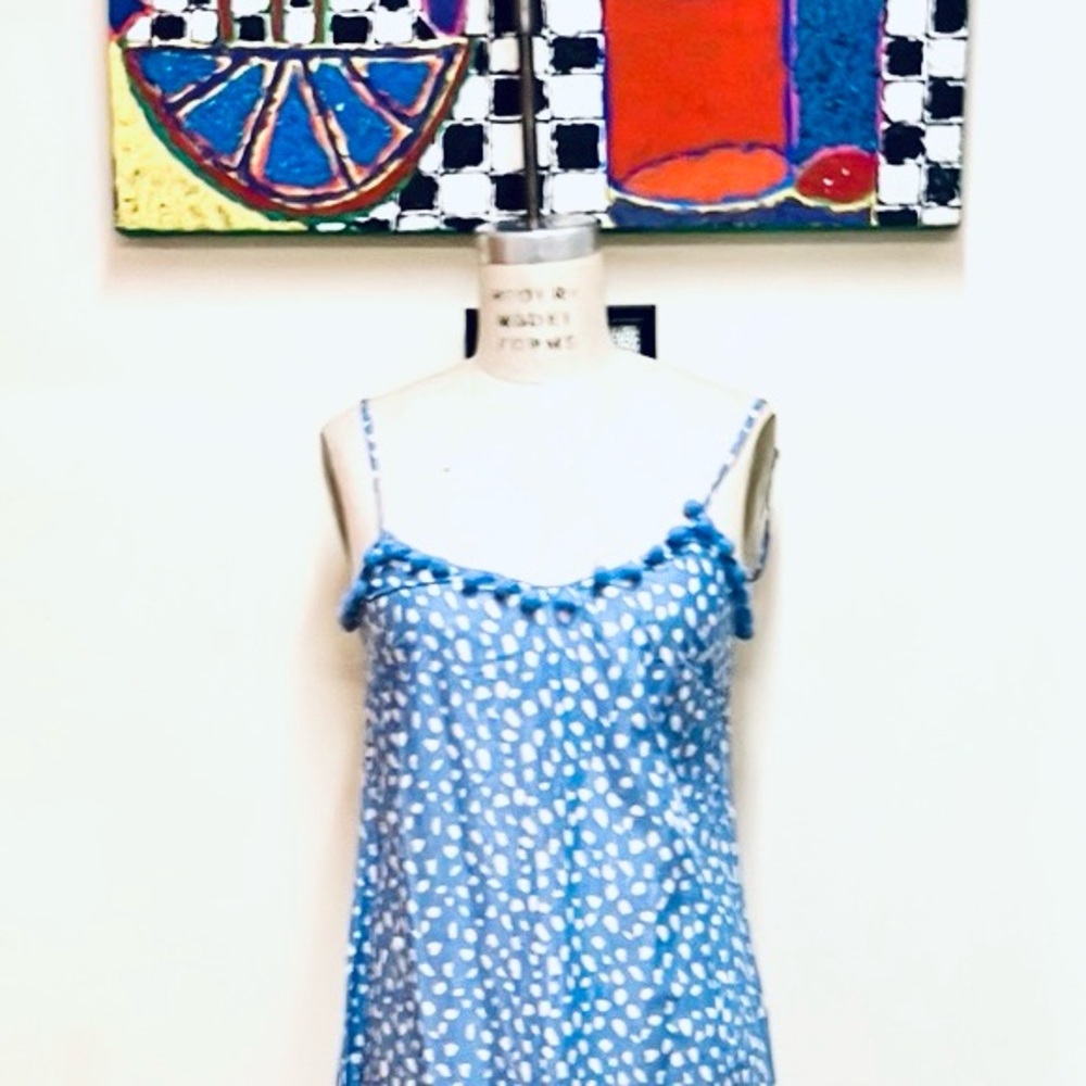 Simply Southern Blue Polka Dot Maxi Dress Size Large